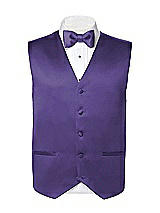 Rear View Thumbnail - Regalia - PANTONE Ultra Violet Matte Satin Tuxedo Vests by After Six