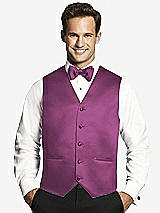Front View Thumbnail - Radiant Orchid Matte Satin Tuxedo Vests by After Six