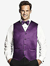 Front View Thumbnail - African Violet Matte Satin Tuxedo Vests by After Six
