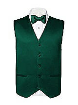 Rear View Thumbnail - Hunter Green Matte Satin Tuxedo Vests by After Six