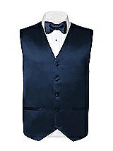 Rear View Thumbnail - Midnight Navy Matte Satin Tuxedo Vests by After Six