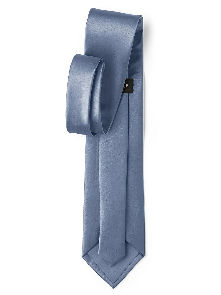 Back View - Larkspur Blue Matte Satin Neckties by After Six