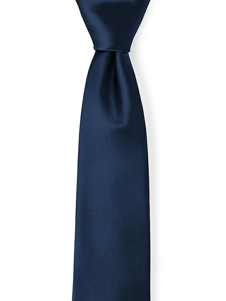 Front View - Midnight Navy Matte Satin Neckties by After Six