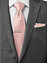 Rear View Thumbnail - Rose - PANTONE Rose Quartz Matte Satin Pocket Squares by After Six