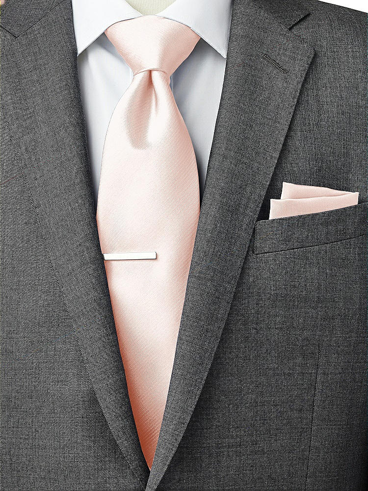 Back View - Blush Classic Yarn-Dyed Pocket Squares by After Six