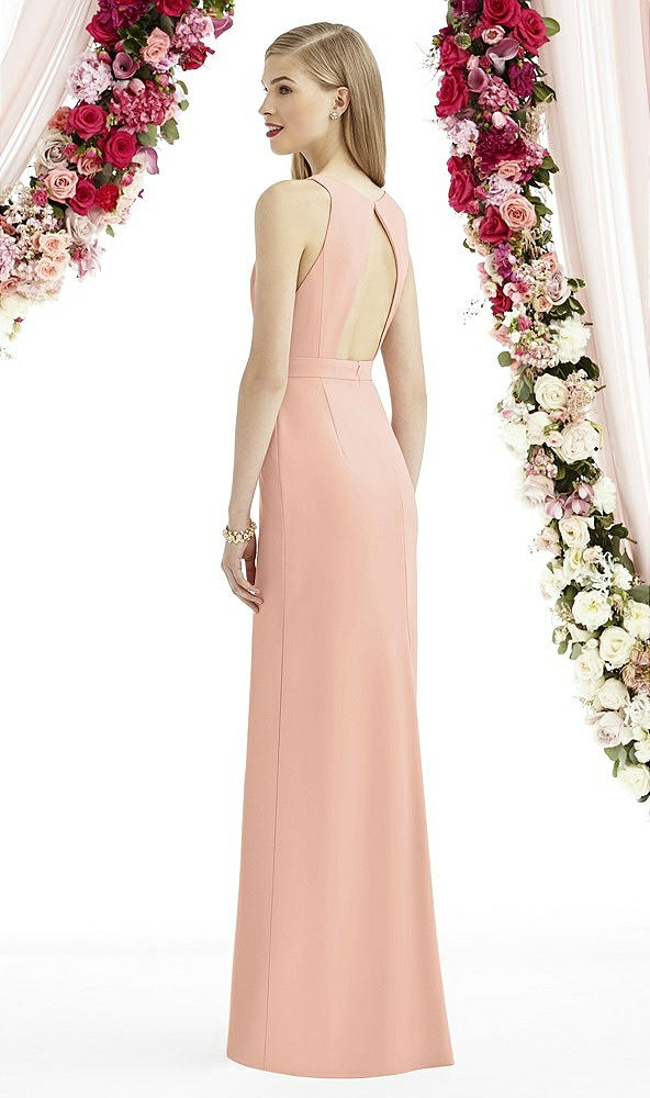 Back View - Pale Peach After Six Bridesmaid Dress 6740