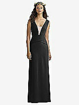 Front View Thumbnail - Black & Cameo Social Bridesmaids Style 8166