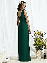 Rear View Thumbnail - Hunter Green & Cameo Social Bridesmaids Style 8166