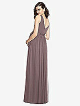 Rear View Thumbnail - French Truffle Sleeveless Notch Maternity Dress