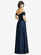 Alt View 2 Thumbnail - Midnight Navy Off-the-Shoulder Draped Chiffon Maxi Dress