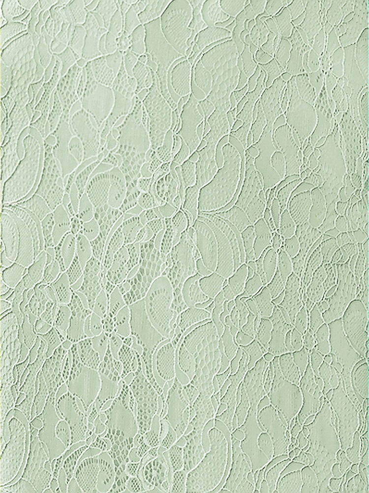 Front View - Celadon Florentine Lace by the yard