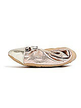 Rear View Thumbnail - Rose Gold Talaria Premium Folding Flats