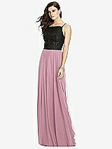 Front View Thumbnail - Dusty Pink Chiffon Maxi Skirt