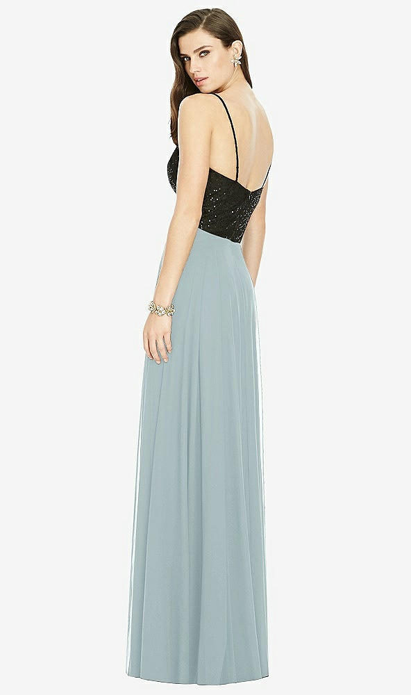 Back View - Morning Sky Chiffon Maxi Skirt