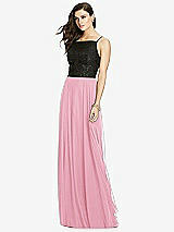 Front View Thumbnail - Peony Pink Chiffon Maxi Skirt