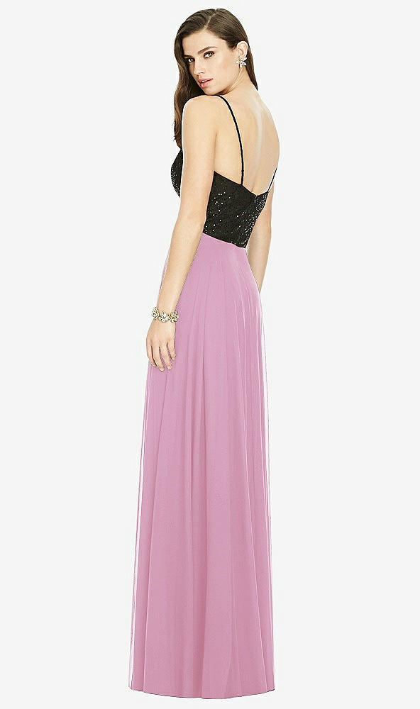 Back View - Powder Pink Chiffon Maxi Skirt