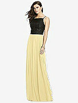 Front View Thumbnail - Pale Yellow Chiffon Maxi Skirt