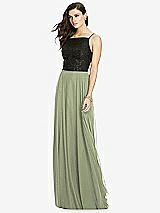 Front View Thumbnail - Sage Chiffon Maxi Skirt