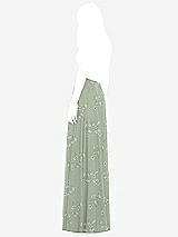 Rear View Thumbnail - Vintage Primrose Sage Chiffon Maxi Skirt