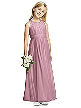 Front View Thumbnail - Dusty Pink Flower Girl Dress FL4054