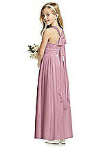 Rear View Thumbnail - Dusty Pink Flower Girl Dress FL4054