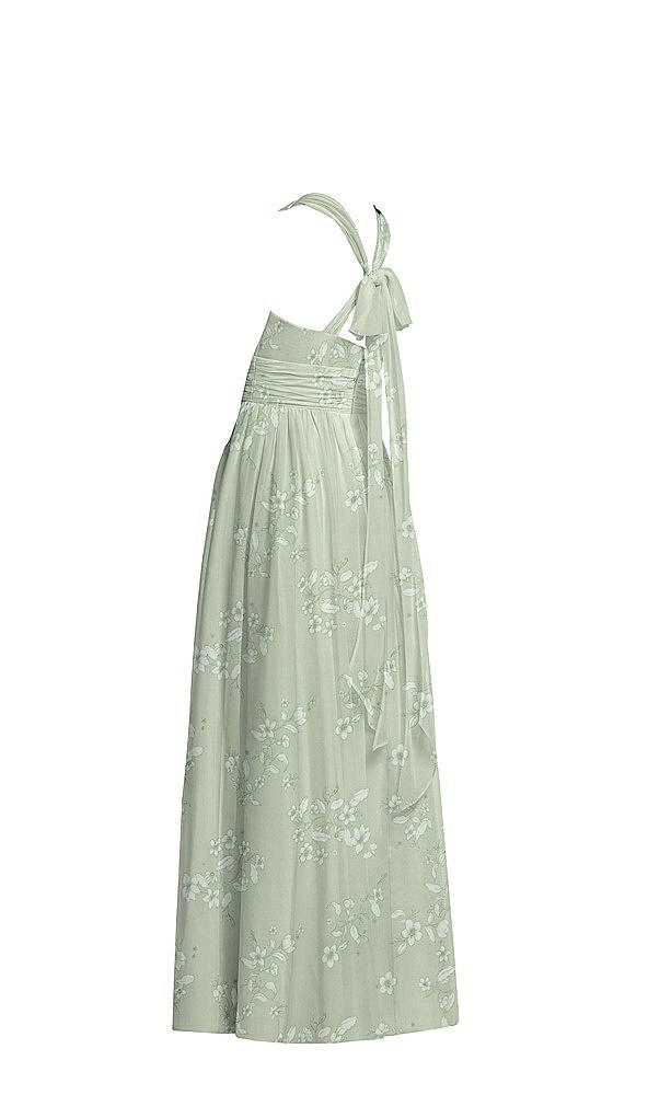 Back View - Vintage Primrose Sage Flower Girl Dress FL4054