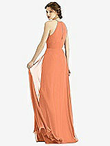 Rear View Thumbnail - Sweet Melon Keyhole Halter Chiffon Maxi Dress