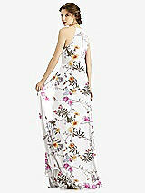 Rear View Thumbnail - Butterfly Botanica Ivory Keyhole Halter Chiffon Maxi Dress