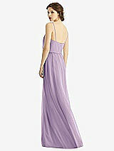 Rear View Thumbnail - Pale Purple V-Neck Blouson Bodice Chiffon Maxi Dress