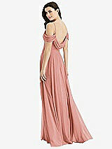 Front View Thumbnail - Desert Rose Off-the-Shoulder Open Cowl-Back Maxi Dress