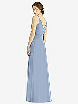 Rear View Thumbnail - Cloudy Draped Wrap Chiffon Maxi Dress with Sash