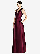 Front View Thumbnail - Cabernet Sleeveless Open-Back Pleated Skirt Dress with Pockets