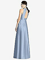Rear View Thumbnail - Cloudy Sleeveless Open-Back Pleated Skirt Dress with Pockets