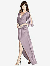 Front View Thumbnail - Lilac Dusk Split Sleeve Backless Chiffon Maxi Dress