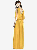Rear View Thumbnail - NYC Yellow Split Sleeve Backless Chiffon Maxi Dress