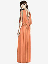 Rear View Thumbnail - Sweet Melon Split Sleeve Backless Chiffon Maxi Dress