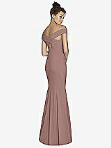 Alt View 1 Thumbnail - Sienna Off-the-Shoulder Criss Cross Back Trumpet Gown