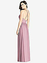 Rear View Thumbnail - Dusty Pink Criss Cross Strap Backless Maxi Dress