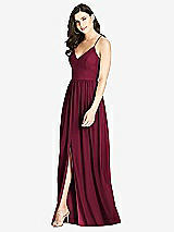 Front View Thumbnail - Cabernet Criss Cross Strap Backless Maxi Dress