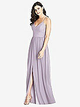 Front View Thumbnail - Lilac Haze Criss Cross Strap Backless Maxi Dress