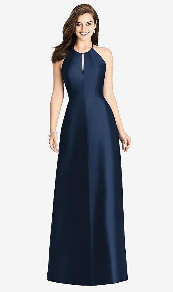 Back View - Midnight Navy Bella Bridesmaids Dress BB115