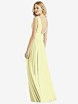 Rear View Thumbnail - Butter Yellow & Light Nude Bella Bridesmaids Dress BB109