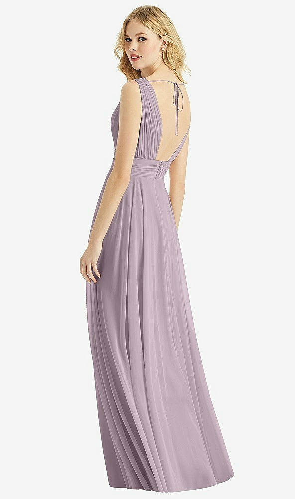 Back View - Lilac Dusk & Light Nude Bella Bridesmaids Dress BB109