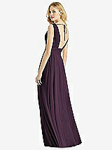 Rear View Thumbnail - Aubergine & Light Nude Bella Bridesmaids Dress BB109