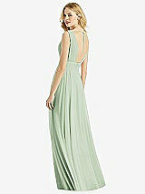 Rear View Thumbnail - Celadon & Light Nude Bella Bridesmaids Dress BB109