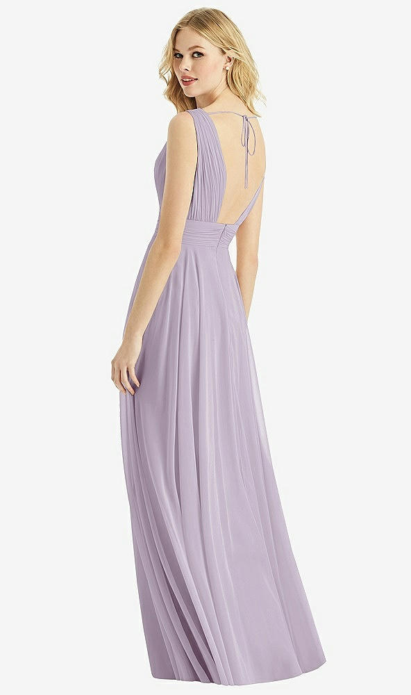 Back View - Lilac Haze & Light Nude Bella Bridesmaids Dress BB109