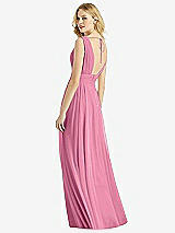 Rear View Thumbnail - Orchid Pink & Light Nude Bella Bridesmaids Dress BB109