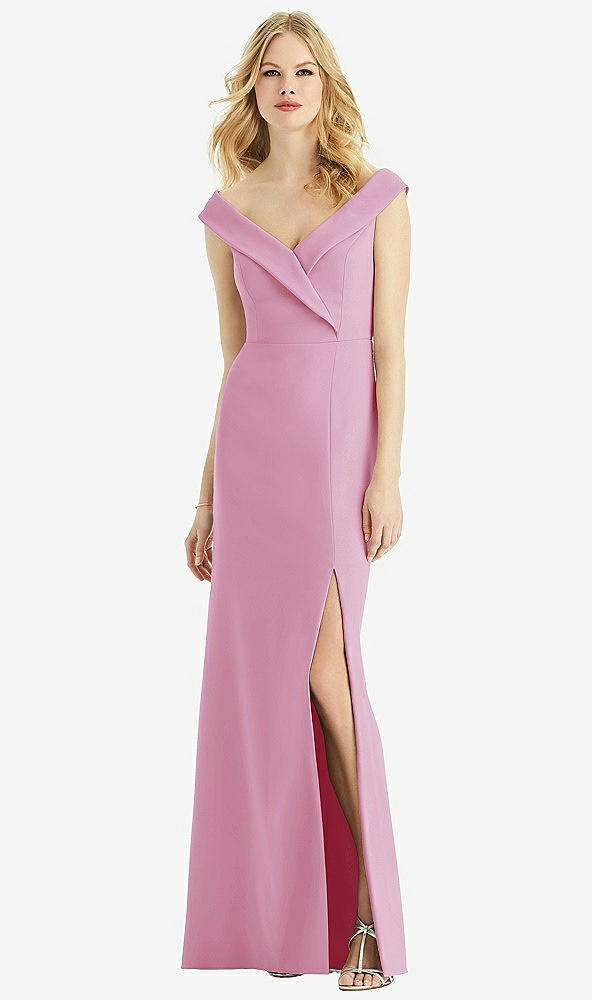 Front View - Powder Pink Bella Bridesmaids Dress BB112