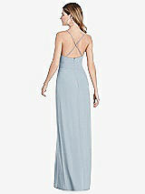 Rear View Thumbnail - Mist Pleated Skirt Crepe Maxi Dress with Pockets