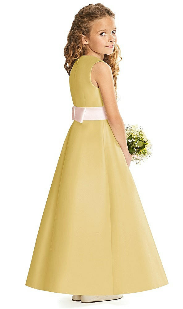 Back View - Maize & Blush Flower Girl Dress FL4062